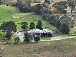 Drone flyover of slaughterhouse - Captured at Edenhope Abattoir, Edenhope VIC Australia.