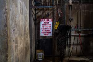 Cattle kill room - Photos taken of equipment and machinery inside the cow killing area at Cowra Meat Processors. - Captured at Cowra Meat Processors, Cowra NSW Australia.