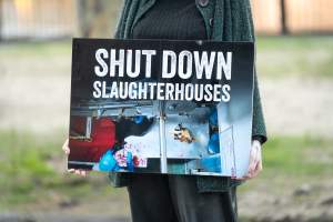 3 August 2025: Dominion Outreach Melbourne: Shut Down Slaughterhouses - Animal rights activists participating in a street outreach event in Southbank, Naarm/Melbourne. Some wear TVs showing footage from Farm Transparency Project's slaughterhouse investigations as part of the Shut Down Slaughterhouses campaign. Others hold placards or engage the public in conversations. Together, they bring awareness to the hidden reality of what happens to animals inside slaughterhouses. - Captured at VIC.