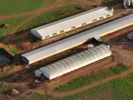 Drone flyover of piggery - Captured at Brownlow Piggery - Breeder Site, Brownlow SA Australia.