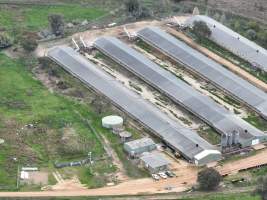 Drone flyover - Drone flyover of Valley Park's free-range egg farms in Seymour, Victoria. - Captured at Valley Park Seymour Farm 3 (Fyfe Family Eggs), Seymour VIC Australia.