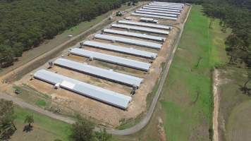 Drone flyover - Captured at Inghams Broiler Farm, Bargo NSW Australia.