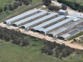 Drone flyover of egg farm - Captured at Parkwood Egg Farm, Holt ACT Australia.