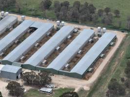 Drone flyover of egg farm - Captured at Parkwood Egg Farm, Holt ACT Australia.