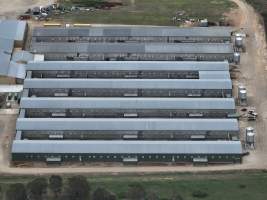 Drone flyover of egg farm - Captured at Parkwood Egg Farm, Holt ACT Australia.