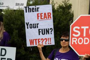 Protest outside of Queanbeyan Rodeo - Photos taken at a protest organised by Animal Liberation ACT and Animal Defenders Office outside of Queanbeyan Rodeo, where animals such as horse and cattle have been seen and recorded being chased, mistreated, and tormented. - Captured at NSW.