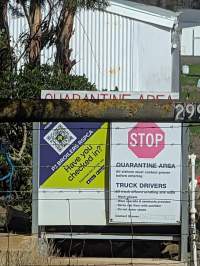 Signage (RSPCA check-in sign) - Captured at P J Broilers, Gheringhap VIC Australia.