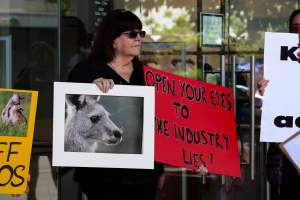 Global Day of Protest at Adidas 2023 - Photos taken at the Global Day of Protest at Adidas in 2023 in Canberra. This protest was hosted by Animal Defenders Office, Canberra Animal Rights Alliance, Save Canberra's Kangaroos, and Animal Liberation ACT. - Captured at ACT.
