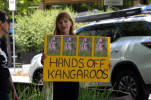 Global Day of Protest at Adidas 2023 - Photos taken at the Global Day of Protest at Adidas in 2023 in Canberra. This protest was hosted by Animal Defenders Office, Canberra Animal Rights Alliance, Save Canberra's Kangaroos, and Animal Liberation ACT. - Captured at ACT.