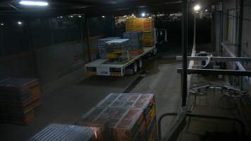 Layer hens being unloaded at Star Poultry - Captured at Star Poultry, Keysborough VIC Australia.