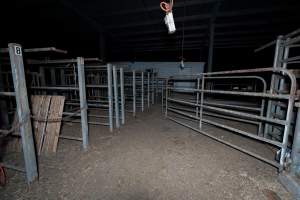 Empty stalls at a dairy farm - Captured at Minko North Dairy, Korunye SA Australia.