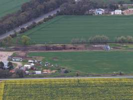 Thoroughbred and standardbred horses at illegal horse knackery - Drone footage of illegal horse knackery - Captured at Peter Loffel's Illegal Knackery, Mooroopna VIC Australia.