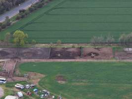 Thoroughbred and standardbred horses at illegal horse knackery - Drone footage of illegal horse knackery - Captured at Peter Loffel's Illegal Knackery, Mooroopna VIC Australia.