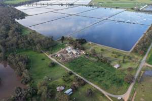 Drone images of knackery - Goulburn Valley stock removers owned by horse dealer Peter Loffel. Horses killed illegally at his property will be taken to the knackery and processed into pet food. The knackery also processes the bodies of cows, often dairy cows who are pregnant when they arrive. - Captured at Goulburn Valley Stock Removers, Shepparton North VIC Australia.