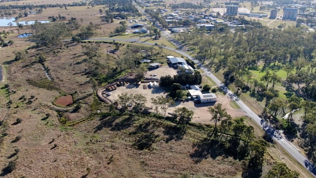 Drone flyover of Millmerran Meats slaughterhouse